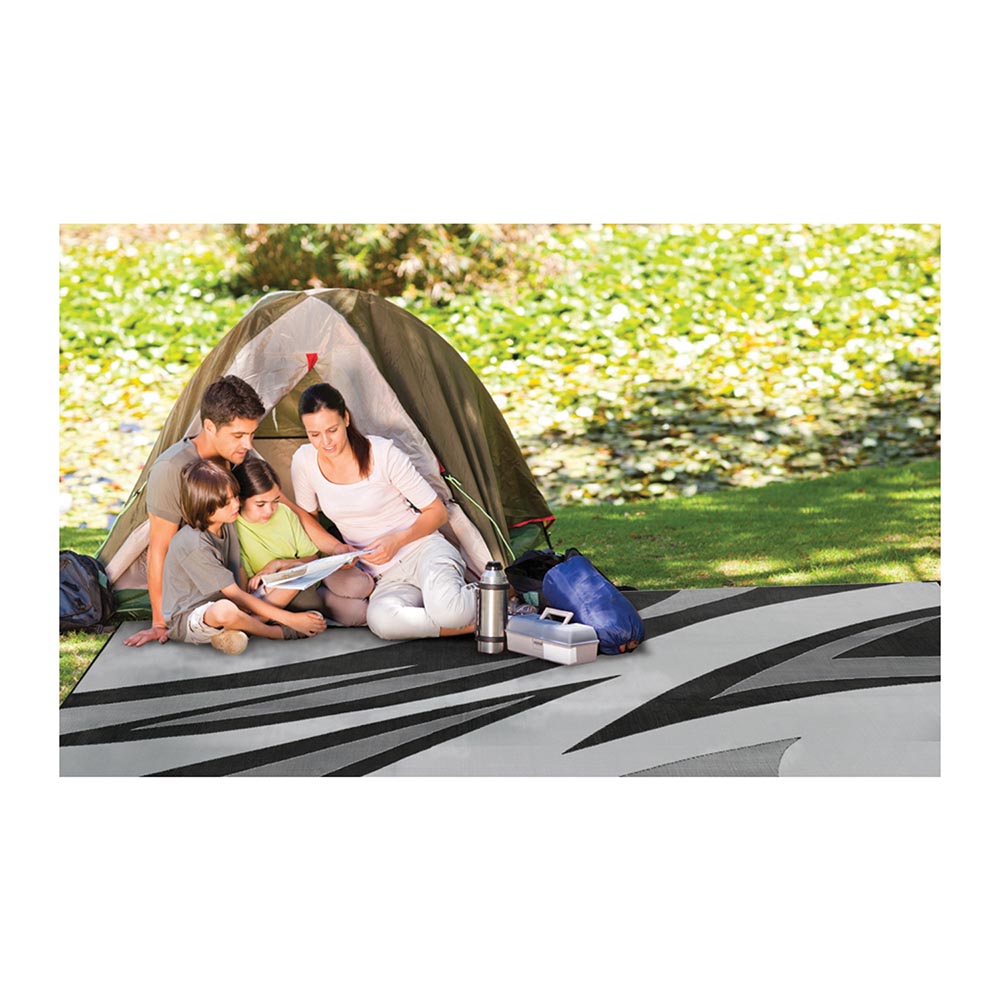 Family camping in the park